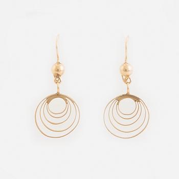 14K gold earrings,  Einari Ailio.