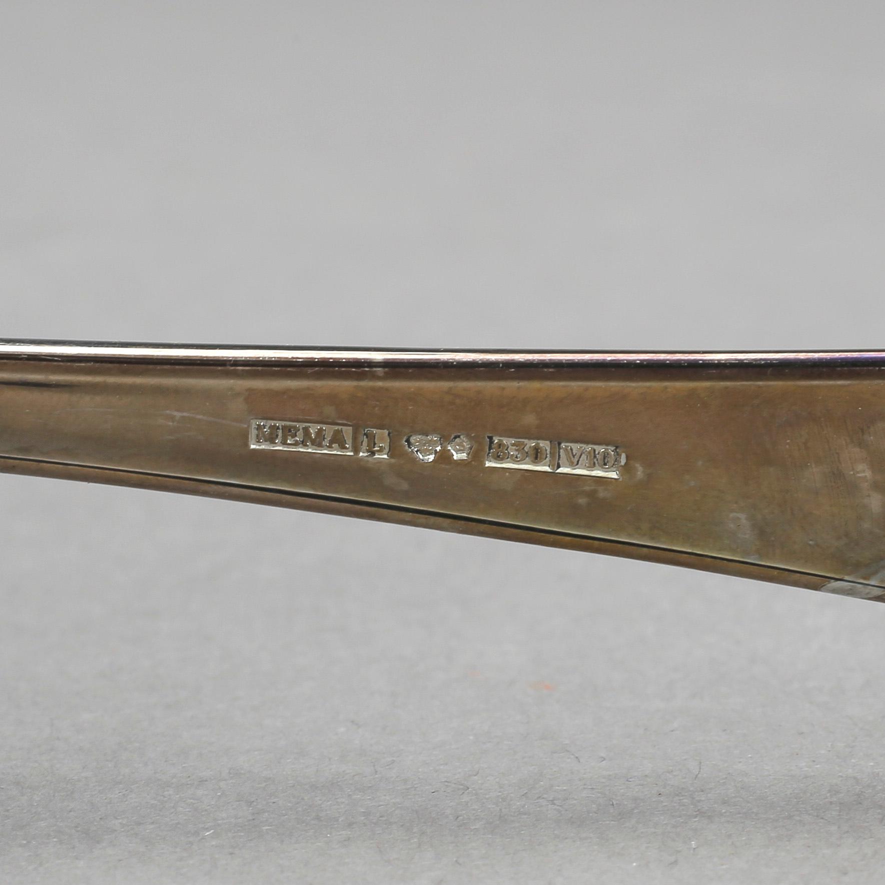 BESTICKSERVIS, 53 delar, silver, mestadels Mema, Lidköpning. Tot vikt Ca 2213 gram.