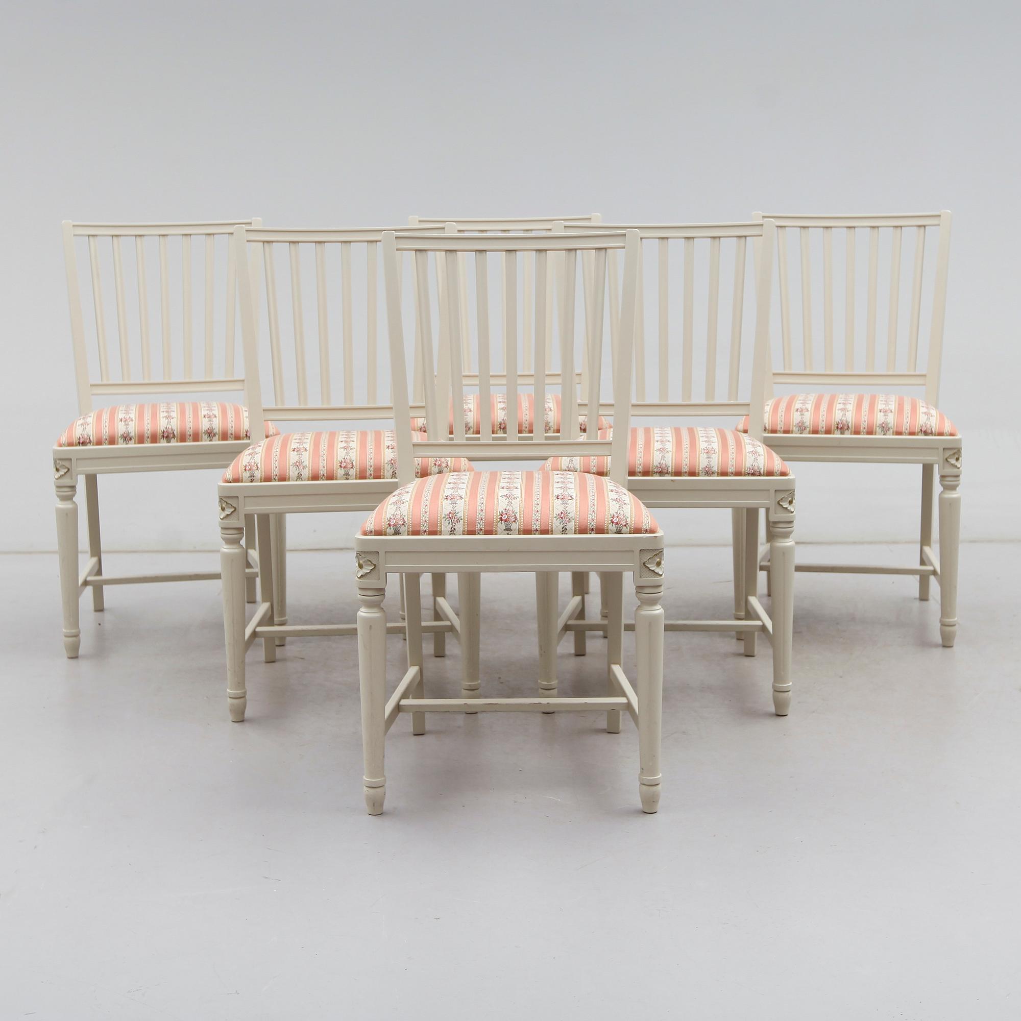 STOLAR, 6 st, gustaviansk stil, 1900-talets andra.