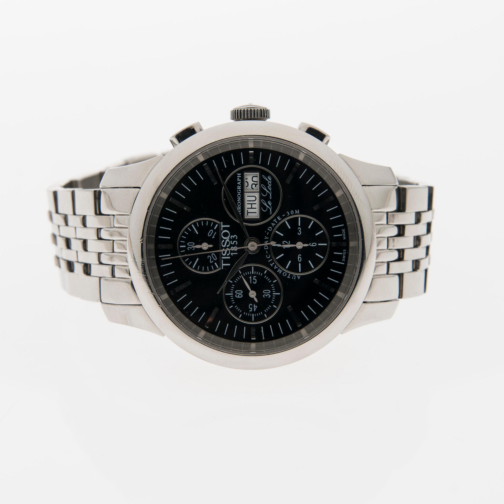 ARMBANDSUR, herr, TISSOT Le Locle Chronograf, original box. 2000-tal.
