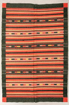 Quilt, Scania circa 1900, composed of two stitched panels, 169x137 cm, signed.