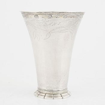 A Swedish Silver Beaker, mark probably of Carl Lindgren, Norrköping 1777.