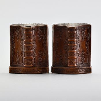 BOKSTÖD, 1 par, USA, 1900-talets första hälft.