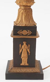 A French Empire style late 19th century table lamp.