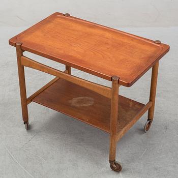 Hans J Wegner, a teak and oak serving trolley from Andreas Tuck, Denmark.