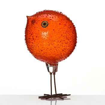 Alessandro Pianon, a 'Pulcino' glass sculpture of a bird, Vistosi, Murano Italien 1960-tal.