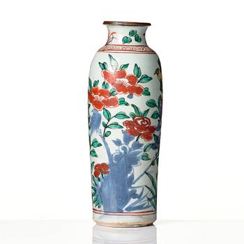 A wucai Transitional sleeve vase, 17th Century.