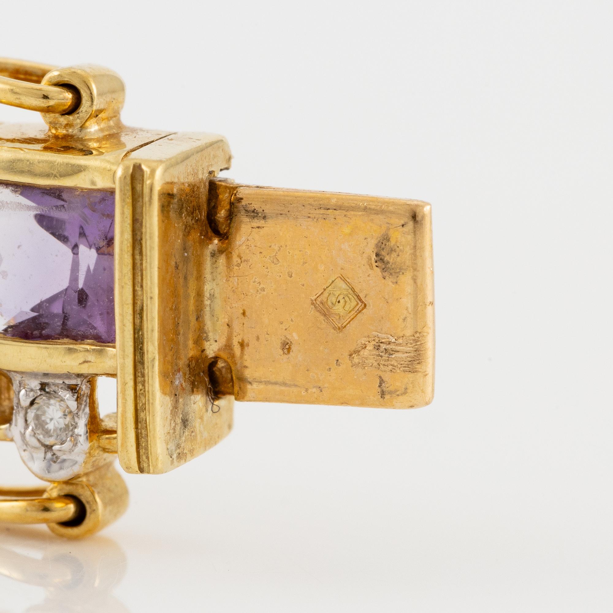 An H. Stern bracelet 18K gold with coloured gemstones and round brilliant-cut diamonds.