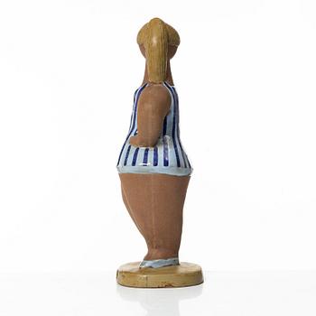 Lisa Larson, figurin, stengods, "Dora", ur serien "ABC-flickor", Gustavsberg.