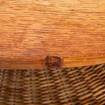 Armchairs a pair and table, 1930s-40s.