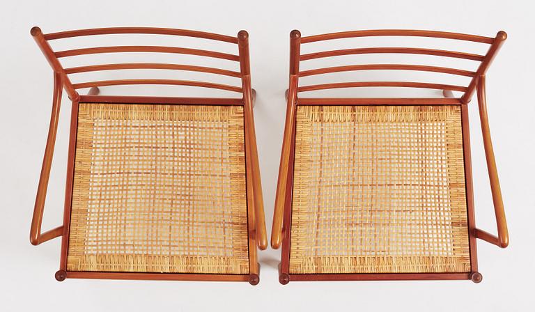 Ole Wanscher, fåtöljer, ett par, "Colonial Chair PJ 149", Poul Jeppesen, Danmark.