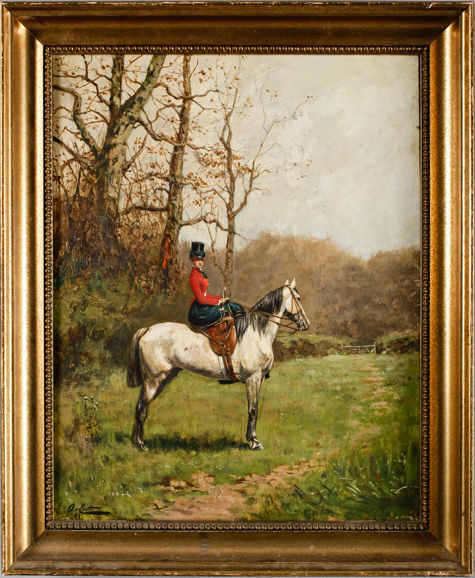 OTTO VON ERNST, olja på pannå, signerad och daterad -83.
