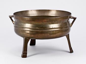 GRYTA, mässing, 1700/1800-tal.