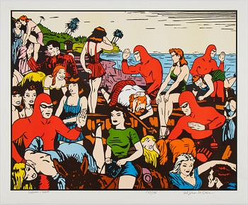 Carl Johan De Geer, lithograph in colours, signed 142/290.