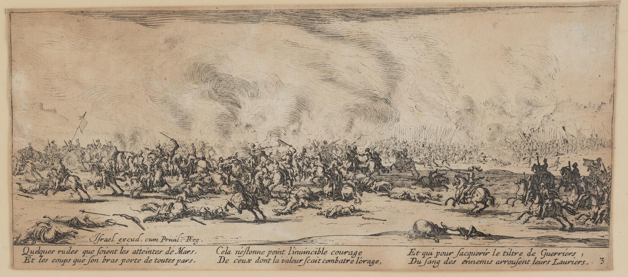 JACQUES CALLOT, the complete set of 18 etchings, 1633, second and third state mixed in the set.