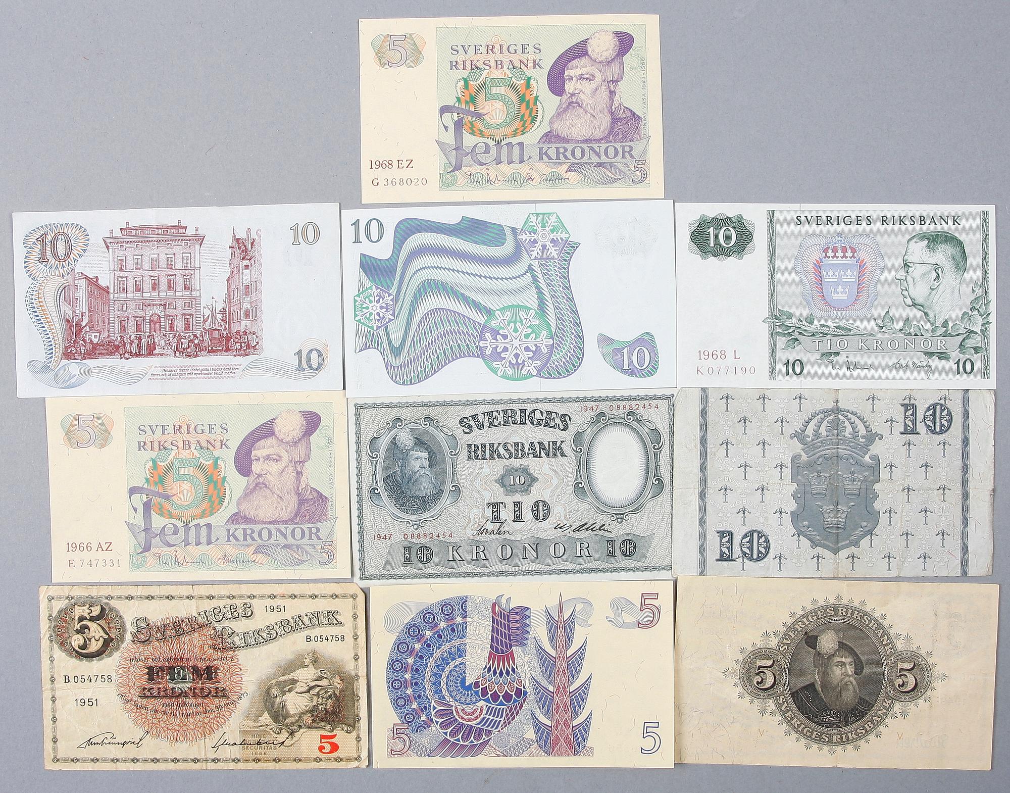 SEDLAR, 24 st, Sverige, 1920-60-tal.