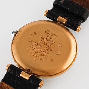 DAMARMBANDSUR, Cartier, Vermeil, Quartz.