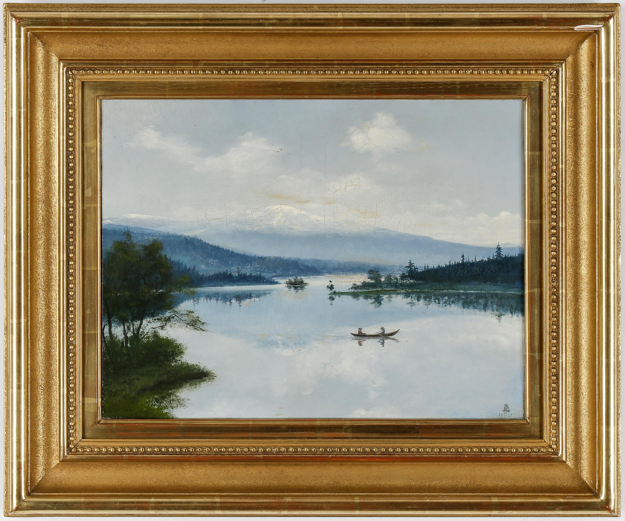 CHARLOTTA WILHELMINA LEWENHAUPT, olja på duk, monogramsignerad samt daterad 1883.