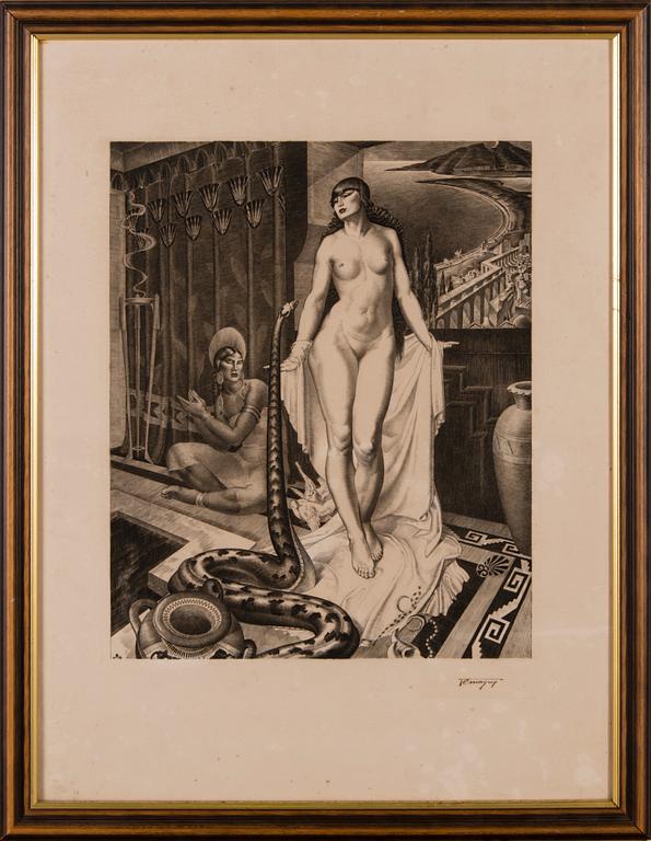 PAUL LEMAGNY, grafiskt blad, plåtsignerad.