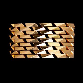 ARMBAND, 18 k guld, fantasilänk, vikt ca 89 g.