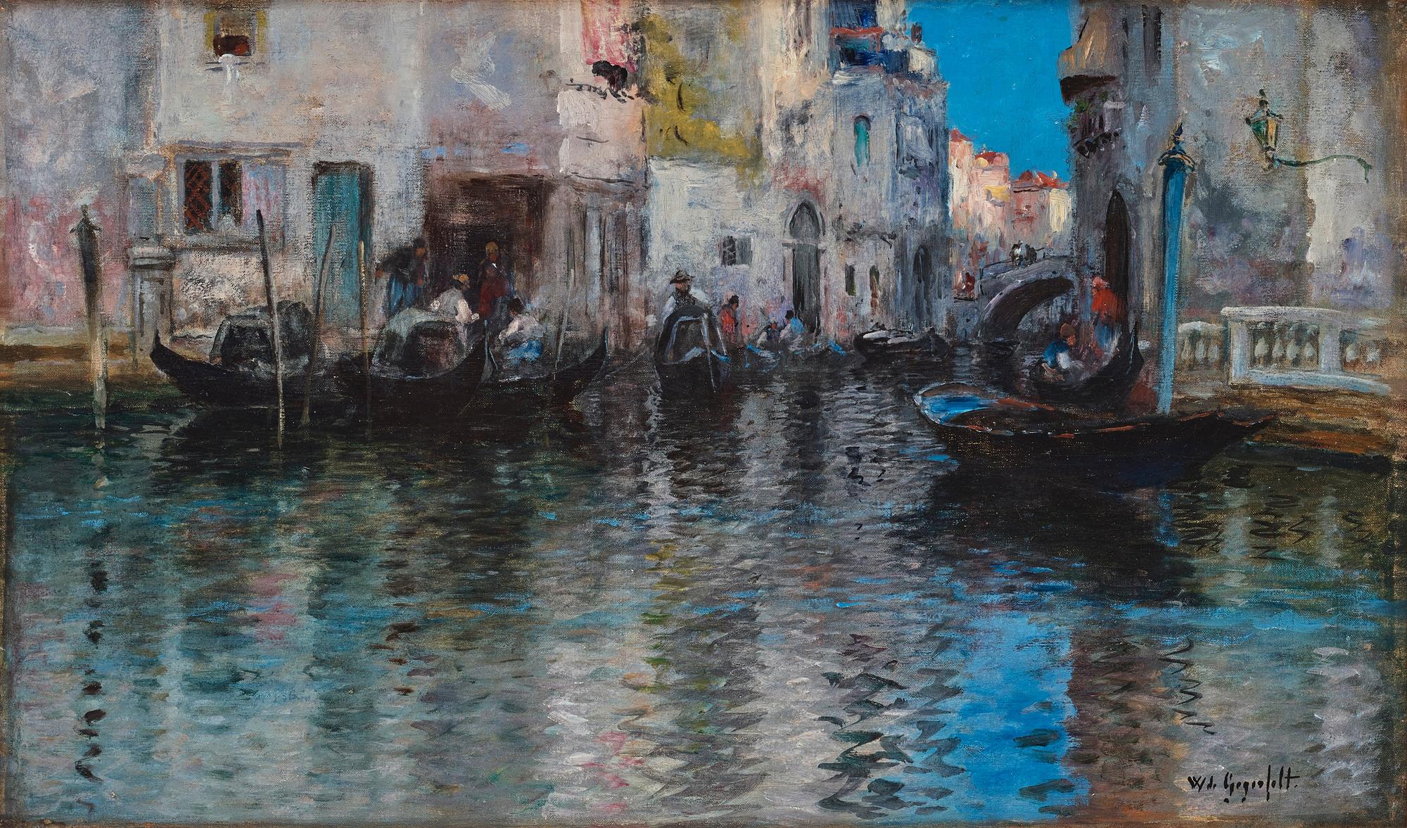 Wilhelm von Gegerfelt, Kanalmotiv, Venedig.