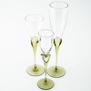 40 glasses, model "Papyrus" by Michael Böhm for Rosenthal Studioline, second half of the 20th century.