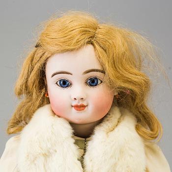 A bisque head doll by Jules Steiner, Paris, France, late 19th century.