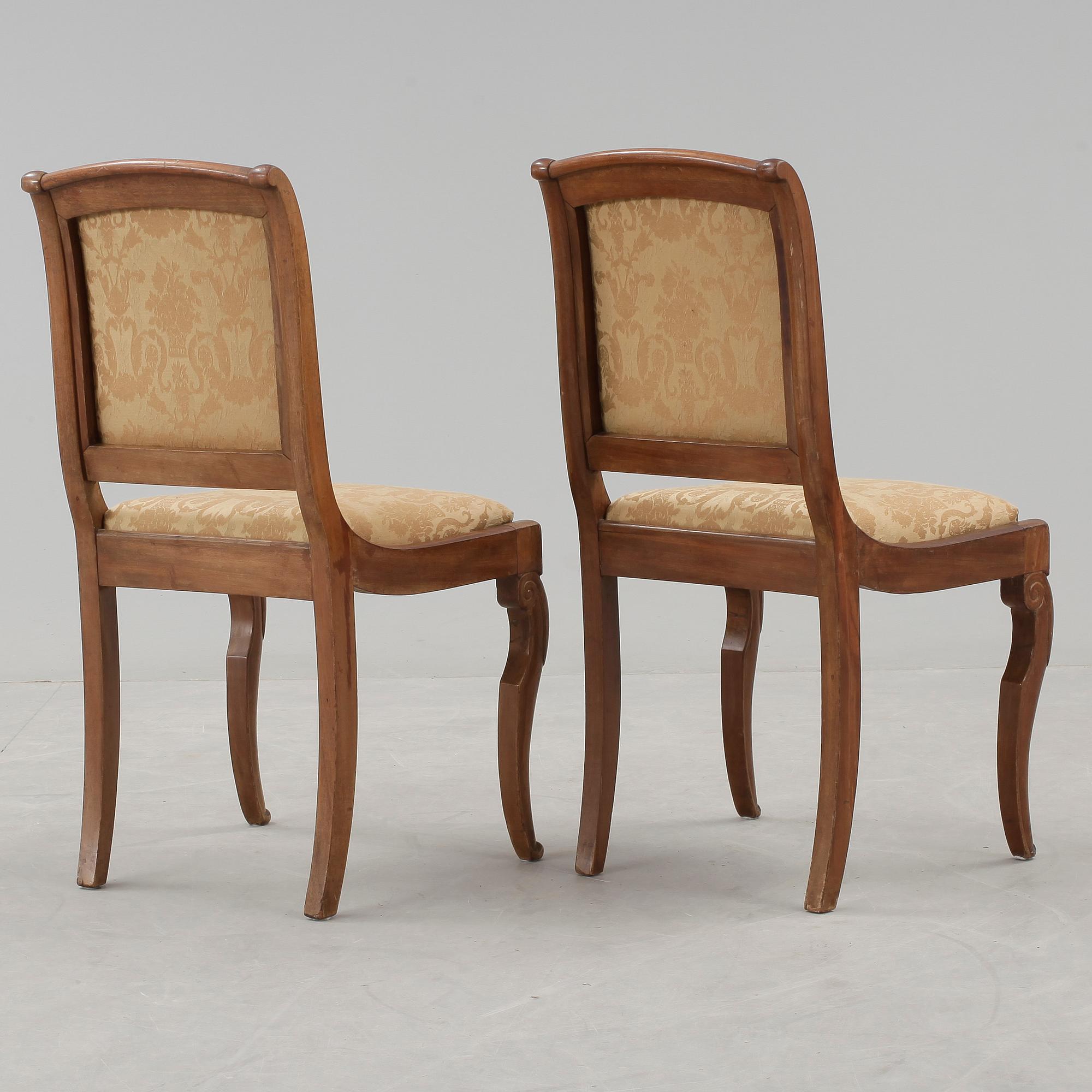 STOLAR, ett par, senempire, 1800-talets mitt.