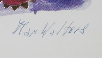 MAX WALTER SVANBERG, färglitografi, signerad och numrerad 32/300.