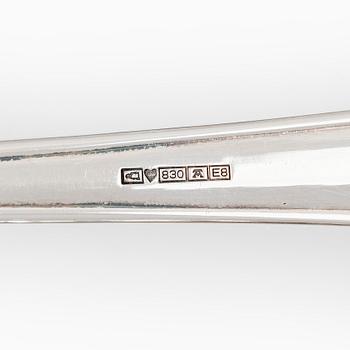 Erä ottimia ja aterimia, 21 kpl, "Chippendale", Auran Kultaseppä Turku ja Kultakeskus Hämeenlinna 1970-1980-luku.