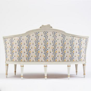 Soffa, Stockholmsarbete, sent 1700-tal, Gustaviansk.