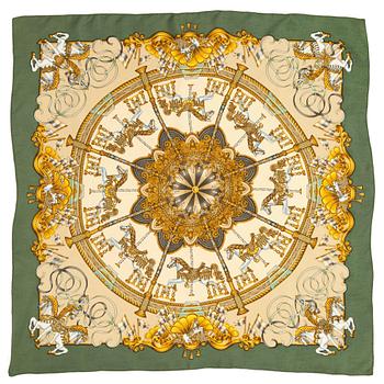 791. HERMÈS, a silk jacquard scarf, "Luna park".