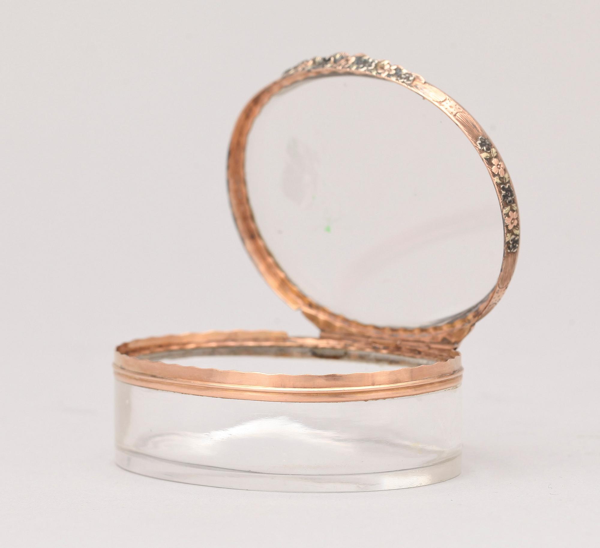 DOSA, bergskristall samt guld, 1800-tal.