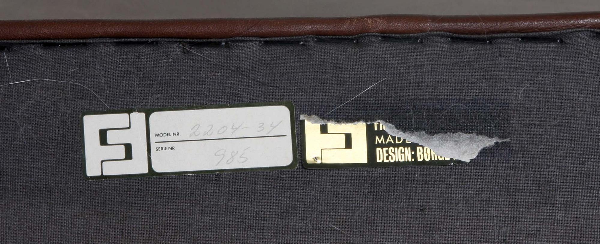 FÅTÖLJ med FOTPALL, Börge Mogensen, Fredericia Stolefabrik, Danmark.