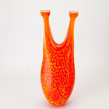 KJELL ENGMAN, a signed glass vase.