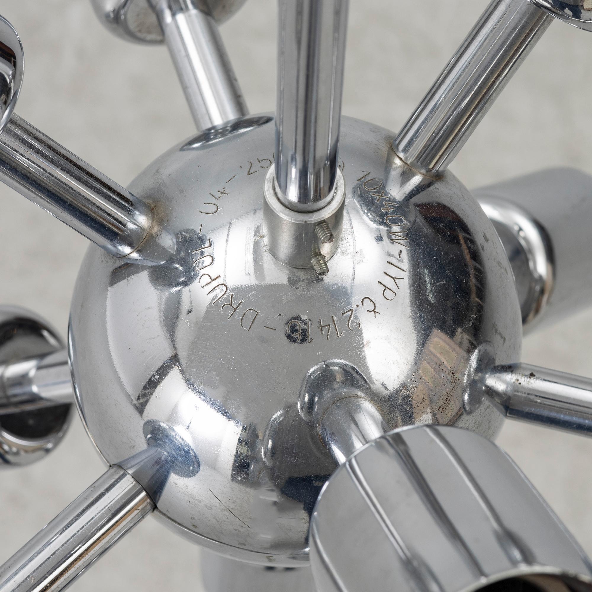 Ceiling lamp, Sputnik model 21416, probably Poland, second half of the 20th century.