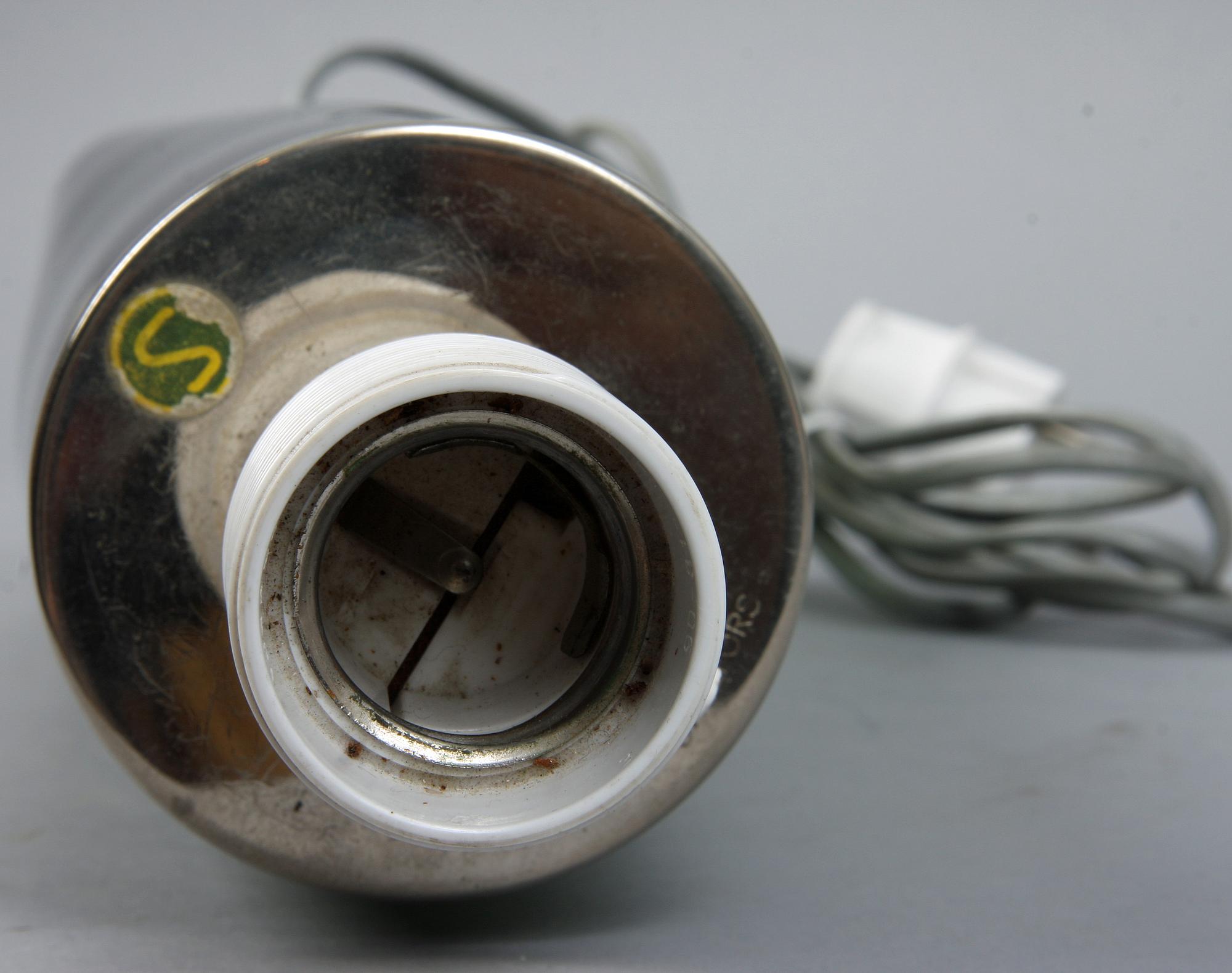 BORDSLAMPA, glas, Carl Fagerlund, Orrefors, sign.