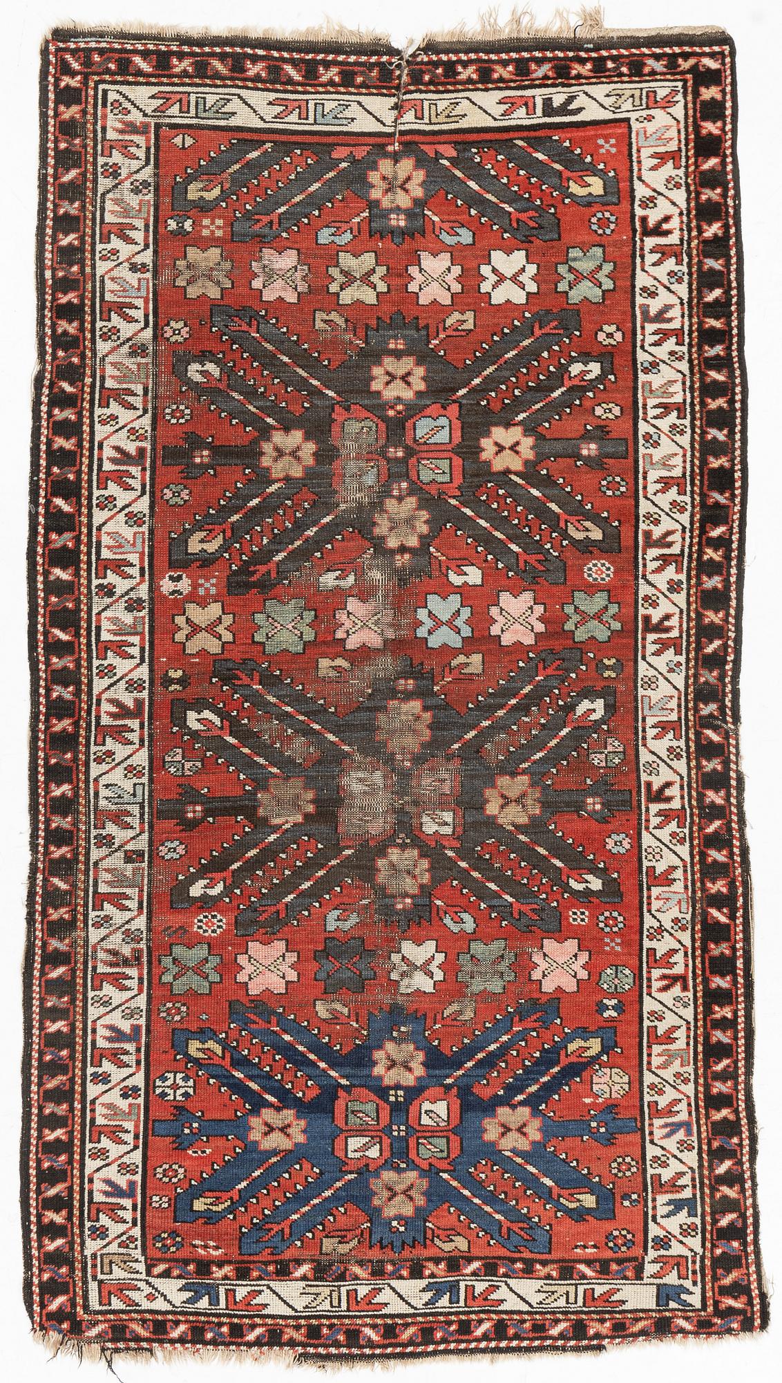 Rug, "Sunburst", Kazak, circa 250 x 137 cm.