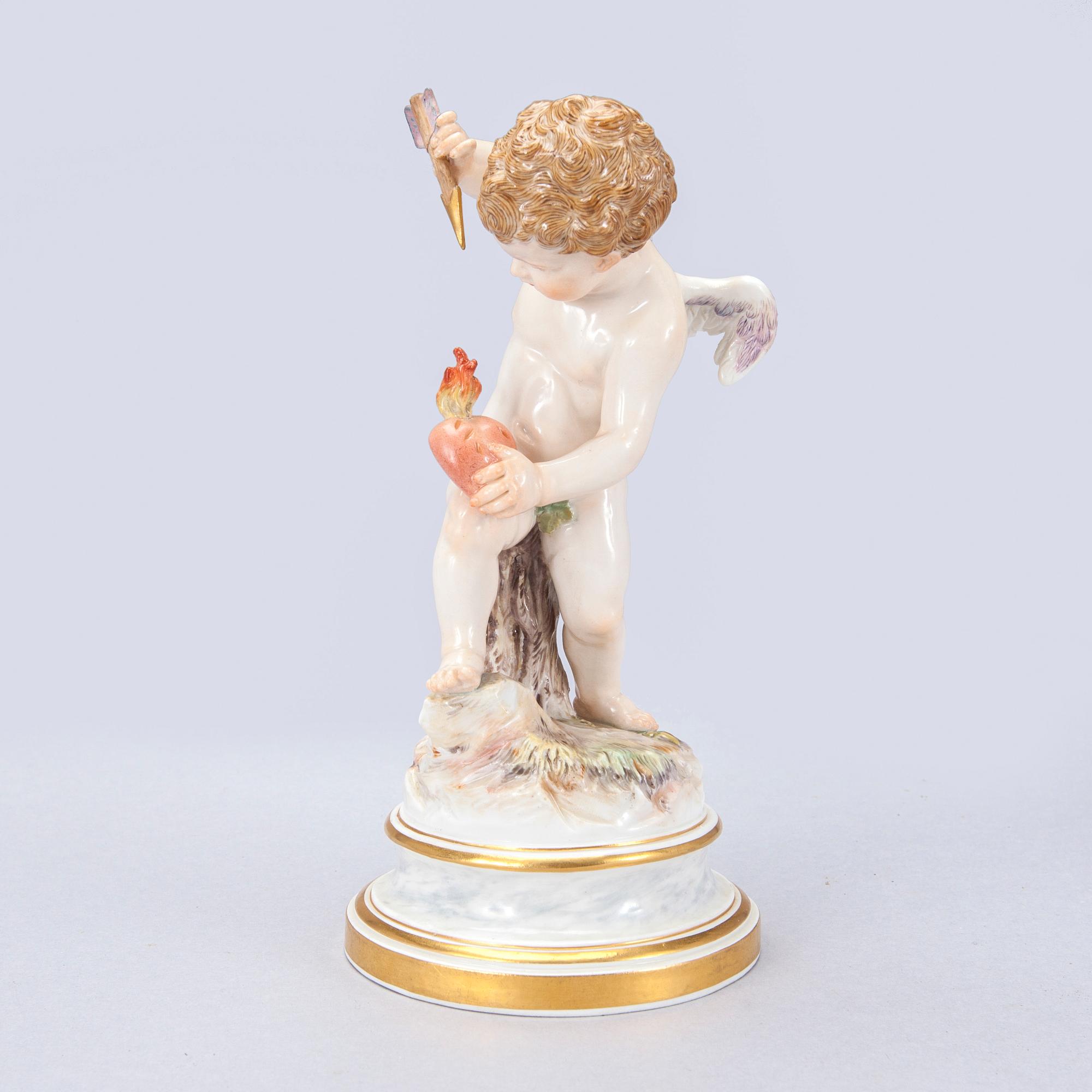 FIGURIN, porslin, Meissen, 1800-tal.
