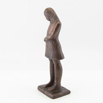 Lisa Larson, a bronze sculpture "The Teenage Girl", Scandia Present, circa 1978, no. 184.