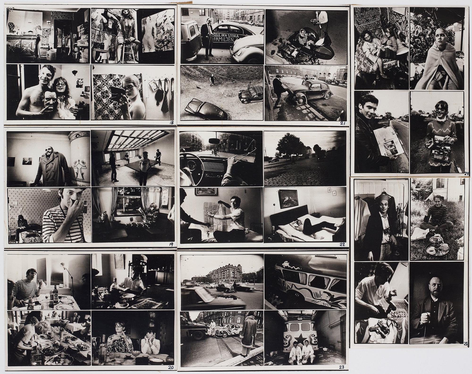Carl Johan De Geer, fotografi, fem fotokollage 1958-1979.