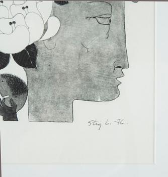 STIG LINDBERG, litografi, signerad o numrerad 211/250. Daterad - 76.