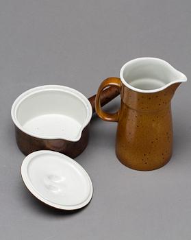 STIG LINDBERG, servisdelar 55 stycken, ugnssäkert gods, "Coq", Gustavsberg.