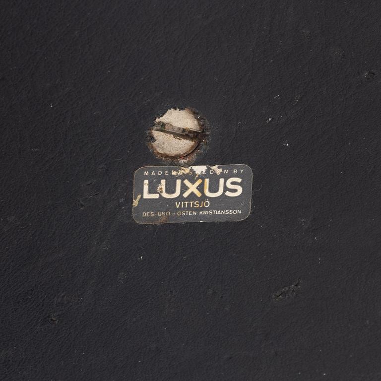 Uno & Östen Kristiansson, a matched pair of red floor lights, Luxus, Vittsjö.