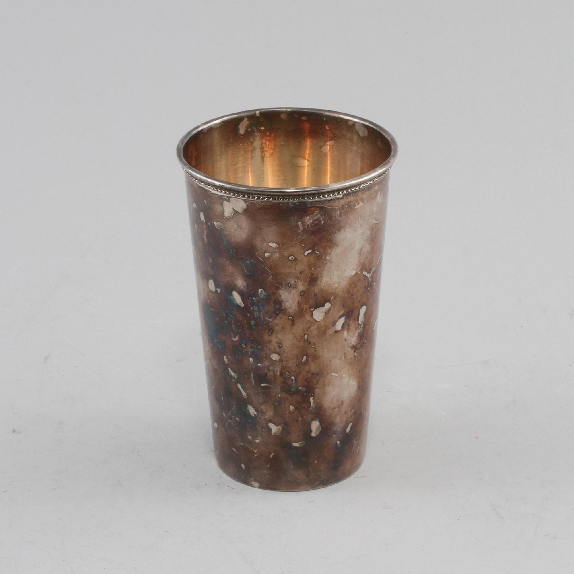 BÄGARE, silver, Råströms Silver- och Nysilverfabrik, Stockholm 1973. Vikt 245 g.