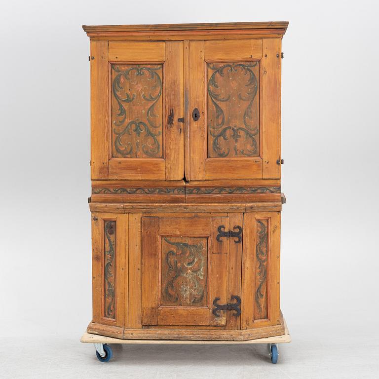 Cabinet, folk art, 19th century.