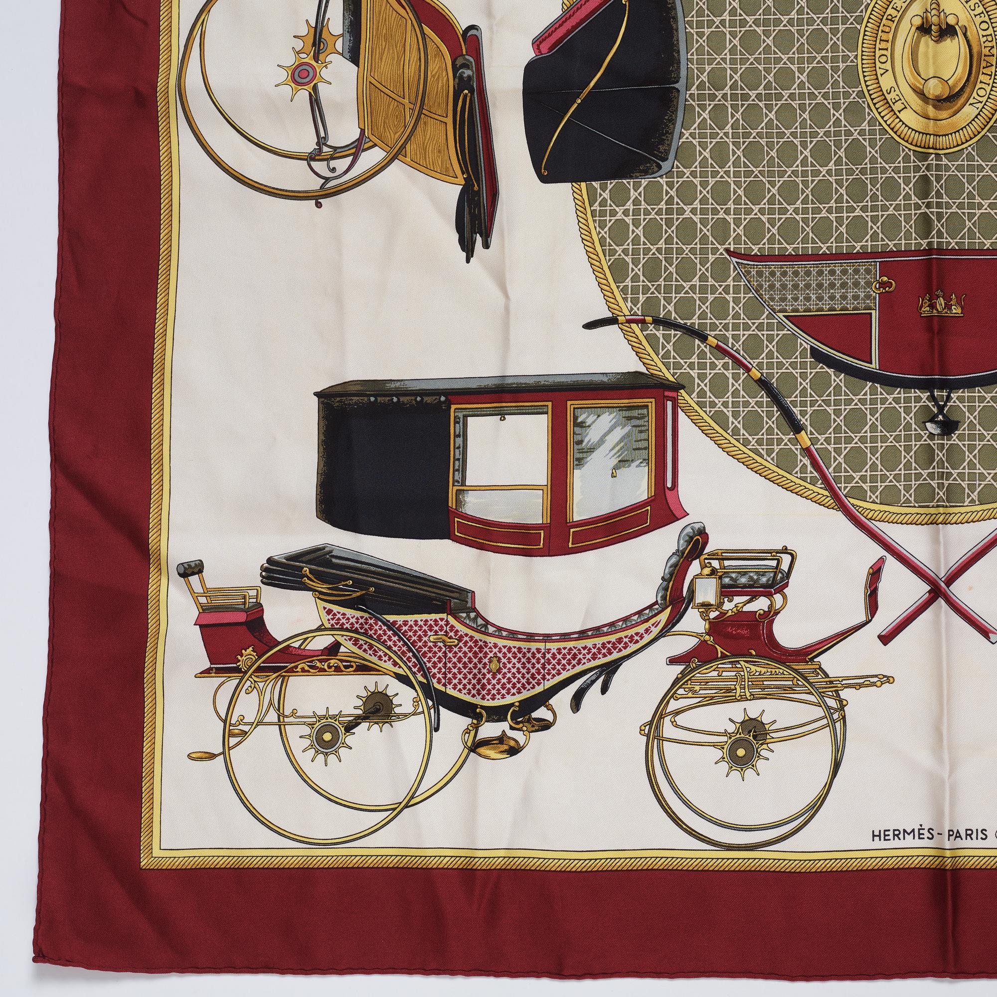Hermès, scarf, "Les Voitures a Transformation".