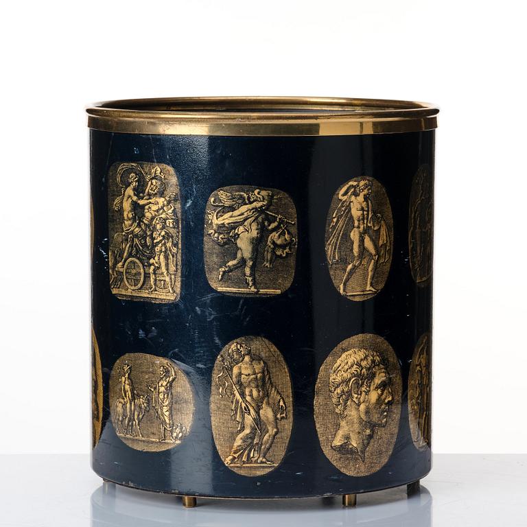 Piero Fornasetti, a waste paper basket, Milan, Italy 1960's.