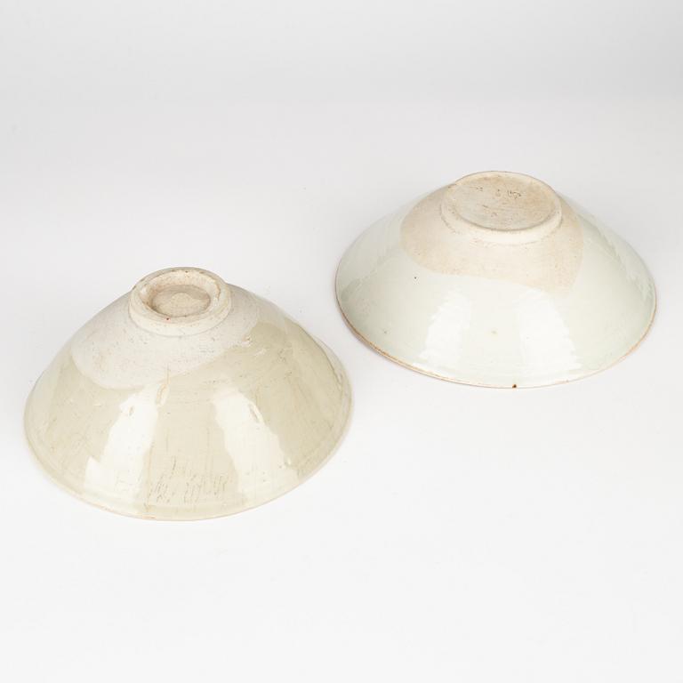Two qingbai bowls, Song/Yuan dynasty.