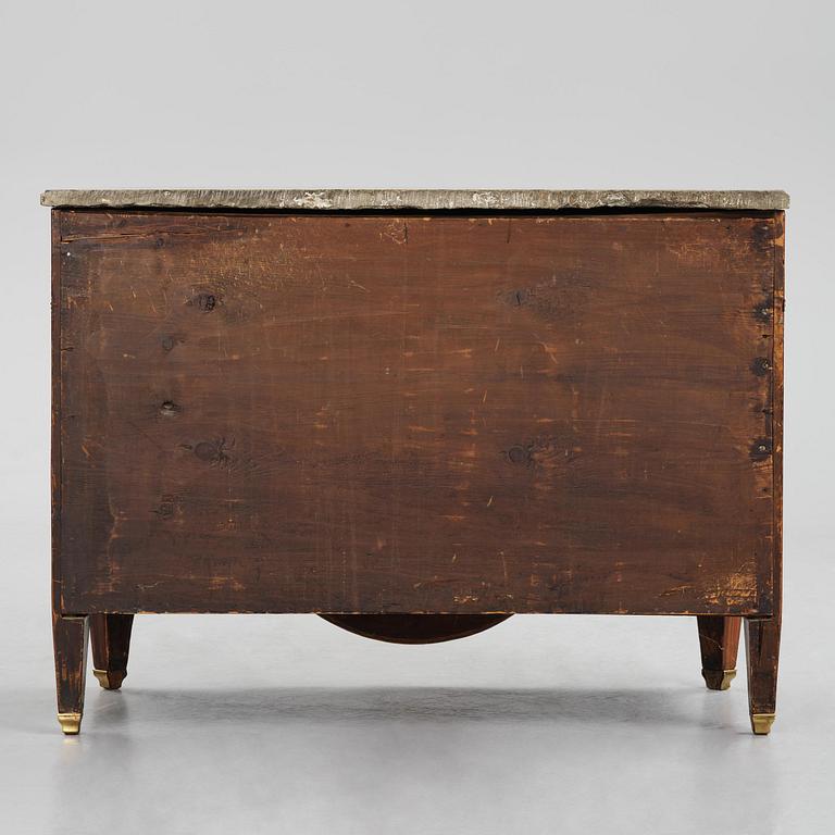 A Gustavian marquetry commode by G. Foltiern (master in Stockohlm 1771-1804).
